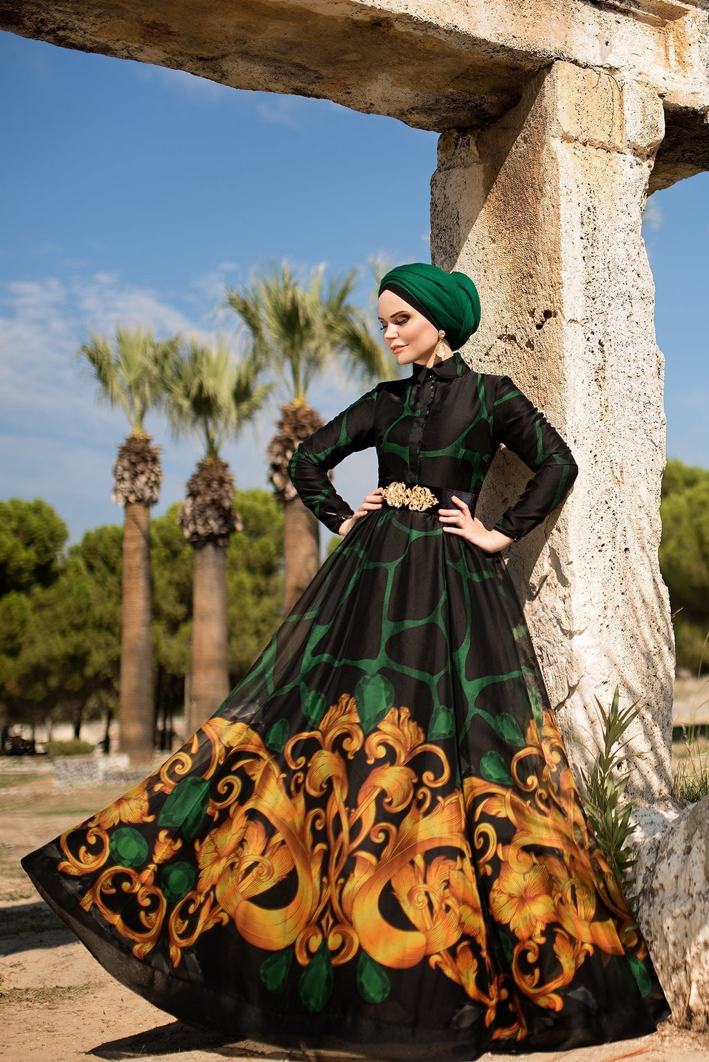 Shakira Green Chiffon Dress Shakira Green Chiffon Dress