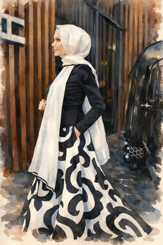 The Modest Co Ord Skirt Set, Refined