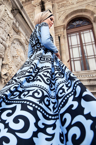 Aynoor Dress Blue - Muslima Wear