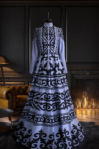 Aynoor Dress Blue - Muslima Wear