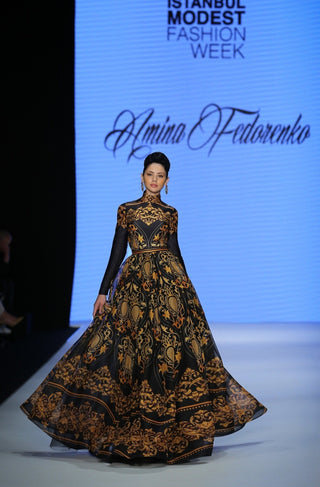 Golden Orchid Dress - Muslima Wear 2