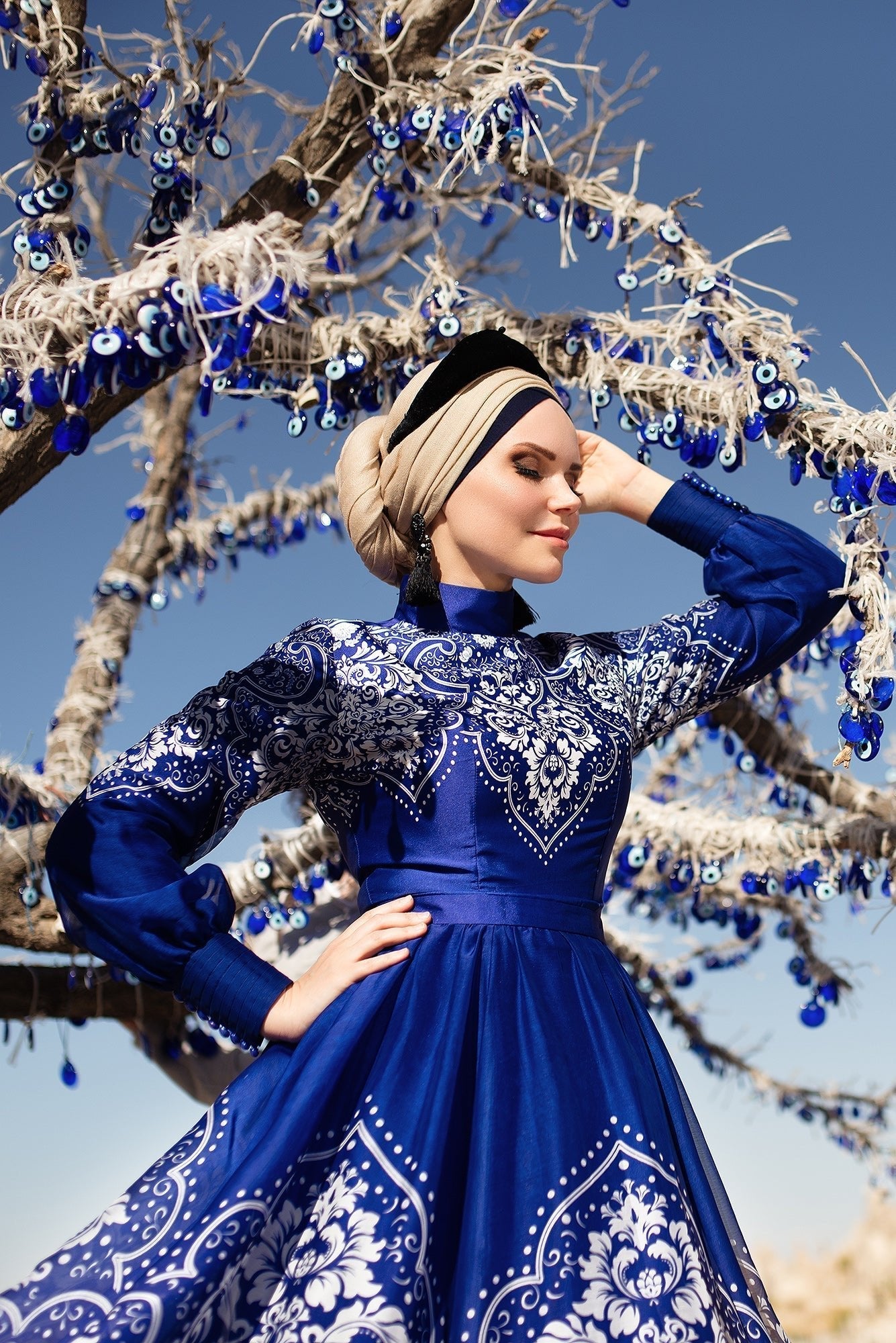 Indiana Paisley Dress Navy Blue Muslima Wear – Muslima Wear Official online shopping website Indiana Paisley Dress Navy Blue Muslima Wear – Muslima Wear Official online shopping website
