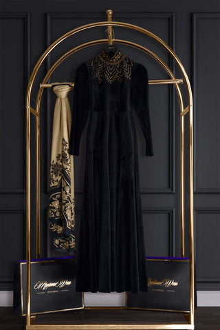 Leyla Muslima velvet dress for women - Muslima Wear