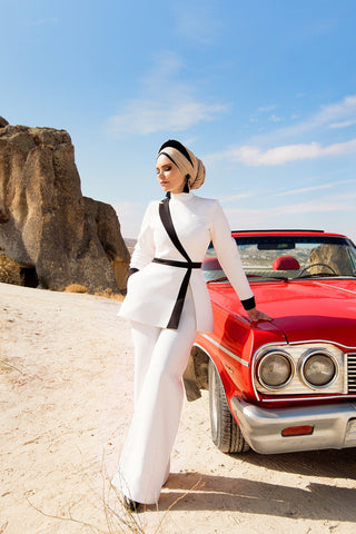 Libasse White Suit - Muslima Wear