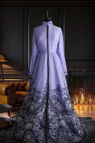 Rayyana Blue Chiffon Dress - Muslima Wear