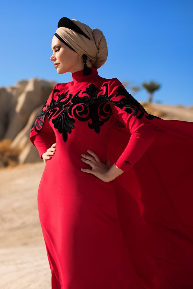 Red Cape Dress Red Cape Dress